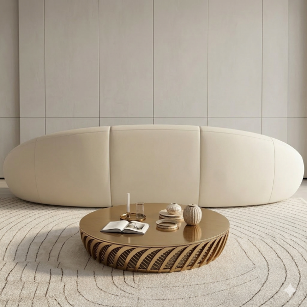 Luxury Curved Sectional Sofa Set